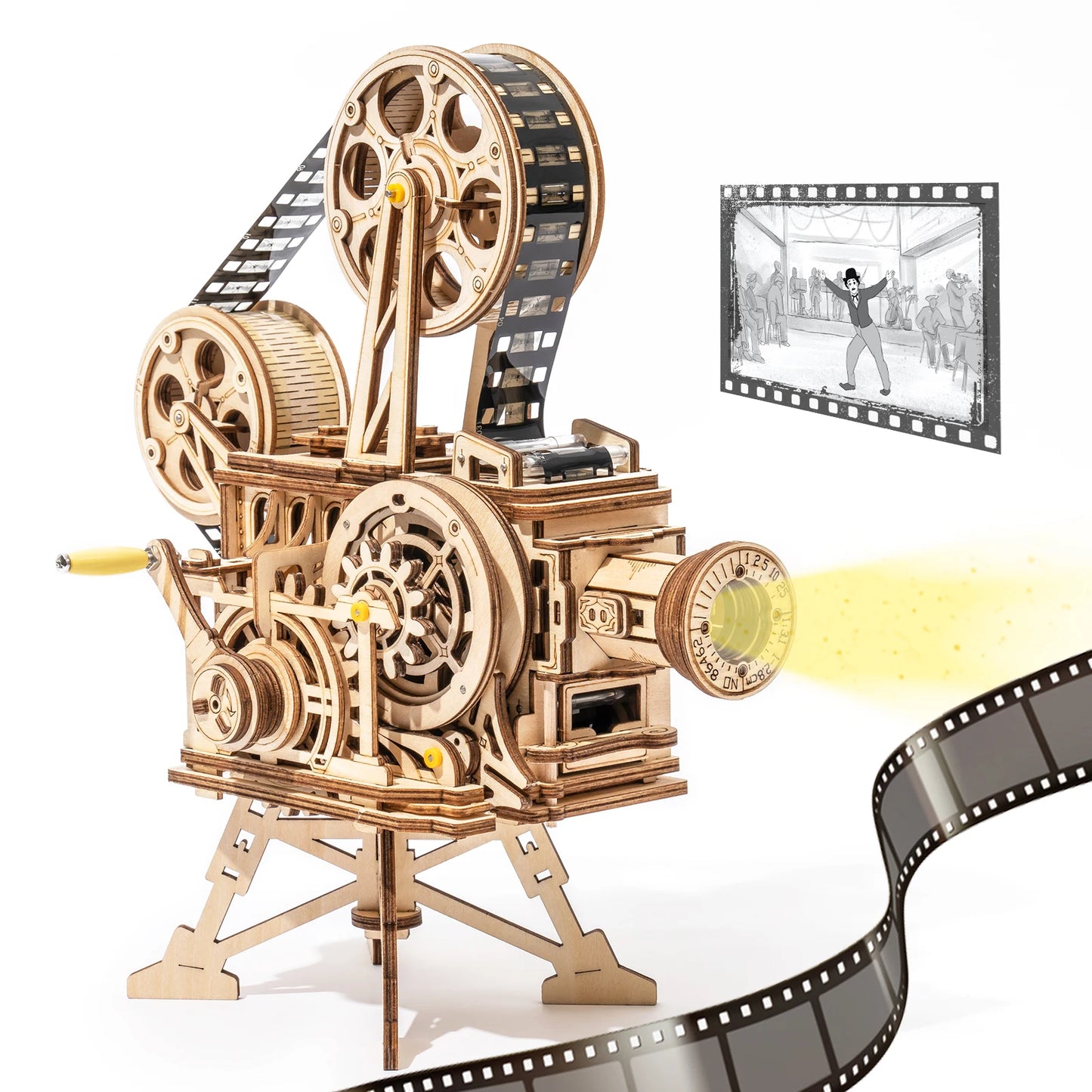 Casse-tete caméra de production cinématographique avec animation