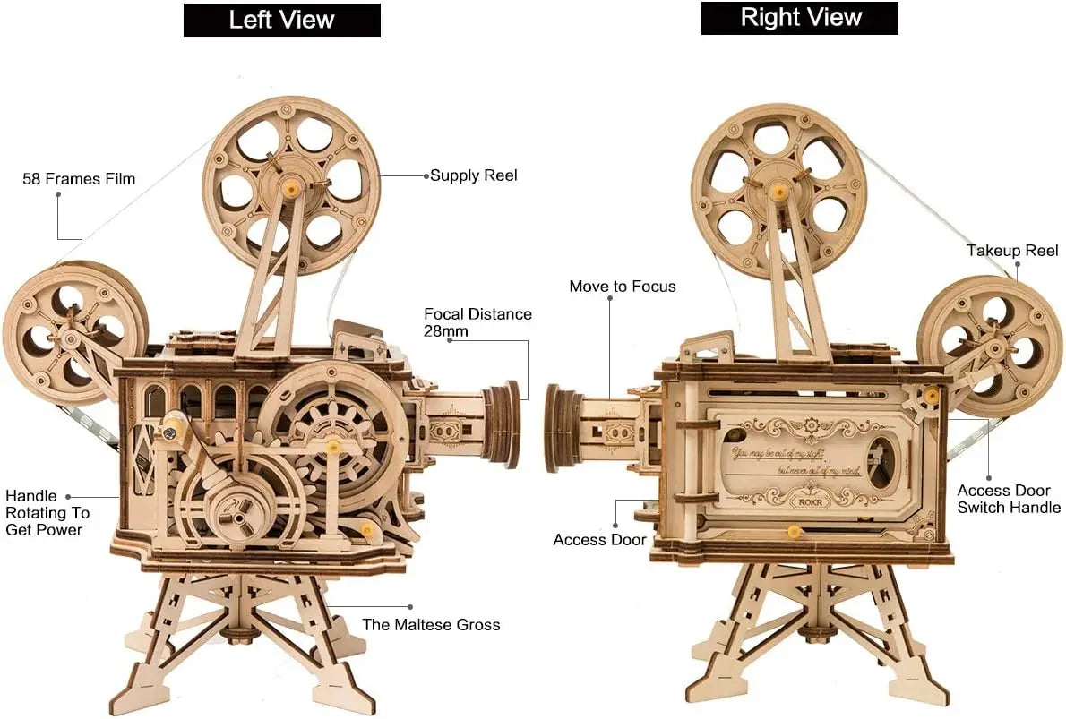 Casse-tete caméra de production cinématographique avec animation 